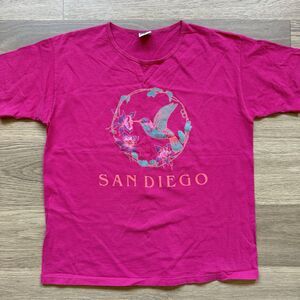 Vintage San Diego Shirt Women Large Single Stitch Crew Tee Printed Sportswear
